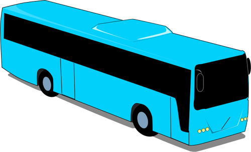 الأزرق حافلة رسم